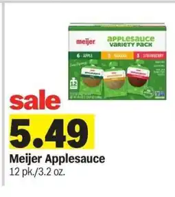 Meijer Meijer Applesauce offer