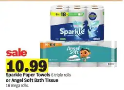 Meijer Sparkle Paper Towels or Angel Soft Bath Tissue offer