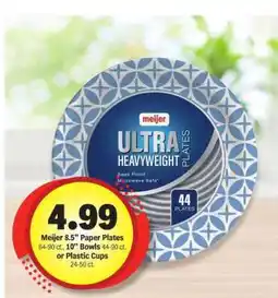 Meijer Meijer 8.5” Paper Plates offer
