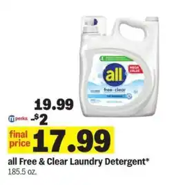 Meijer All Free & Clear Laundry Detergent offer