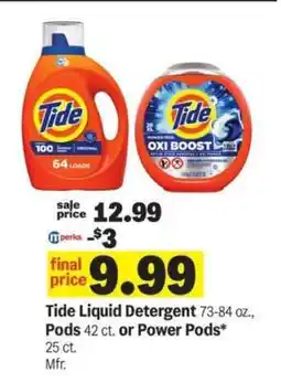 Meijer Tide Liquid Detergent or Pods offer