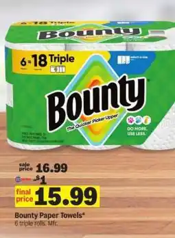 Meijer Bounty Paper Towels offer