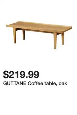 Ikea GUTTANE Coffee table, oak offer