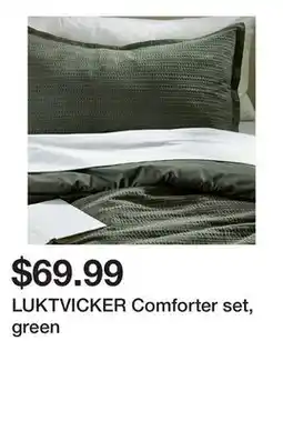 Ikea LUKTVICKER Comforter set, green offer
