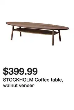 Ikea STOCKHOLM Coffee table, walnut veneer offer
