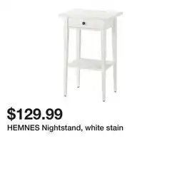 Ikea HEMNES Nightstand, white stain offer
