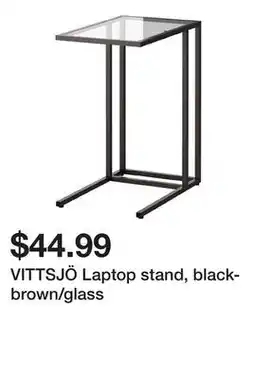Ikea VITTSJÖ Laptop stand, black-brown/glass offer
