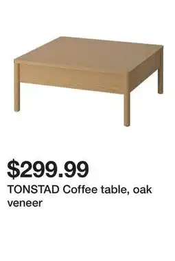Ikea TONSTAD Coffee table, oak veneer offer