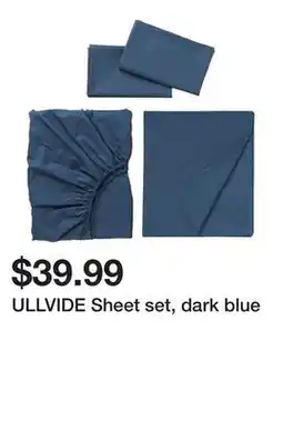 Ikea ULLVIDE Sheet set, dark blue offer