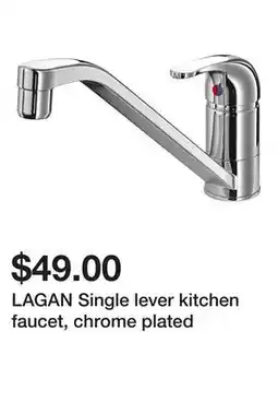 Ikea LAGAN Single lever kitchen faucet, chrome plated offer