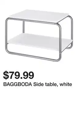 Ikea BAGGBODA Side table, white offer