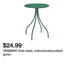 Ikea TÅNEBRO Side table, indoor/outdoor/dark green offer