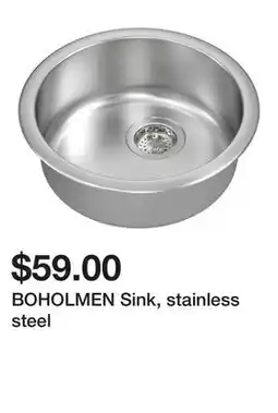Ikea BOHOLMEN Sink, stainless steel offer