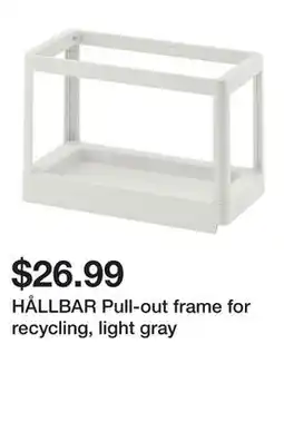 Ikea HÅLLBAR Pull-out frame for recycling, light gray offer