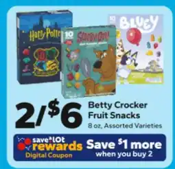 Save a Lot Betty Crocker Fruit Snacks offer