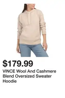 Marshalls VINCE Wool And Cashmere Blend Oversized Sweater Hoodie offer