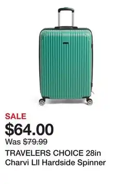 Marshalls TRAVELERS CHOICE 28in Charvi Lll Hardside Spinner offer