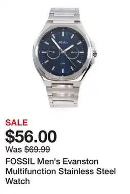Marshalls FOSSIL Men's Evanston Multifunction Stainless Steel Watch offer