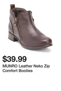 Marshalls MUNRO Leather Neko Zip Comfort Booties offer