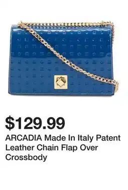 Marshalls ARCADIA Made In Italy Patent Leather Chain Flap Over Crossbody offer