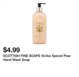 Marshalls SCOTTISH FINE SOAPS 16.9oz Spiced Pear Hand Wash Soap offer
