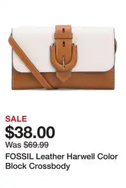 Marshalls FOSSIL Leather Harwell Color Block Crossbody offer