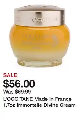 Marshalls L'OCCITANE Made In France 1.7oz Immortelle Divine Cream offer