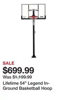Dick's Sporting Goods Lifetime 54 Legend In-Ground Basketball Hoop offer