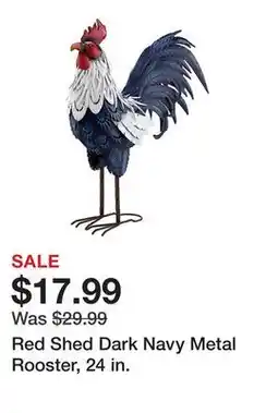 Tractor Supply Company Red Shed Dark Navy Metal Rooster, 24 in offer