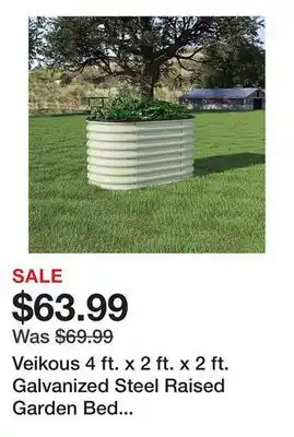 Tractor Supply Company Veikous 4 ft. x 2 ft. x 2 ft. Galvanized Steel Raised Garden Bed Planter Box Outdoor, Pearl White offer
