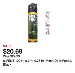 Tractor Supply Company allFENZ 100 ft. x 7 ft. 0.75 in. Mesh Deer Fence, Black offer