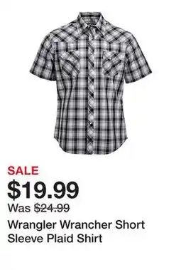 Tractor Supply Company Wrangler Wrancher Short Sleeve Plaid Shirt offer