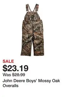 Tractor Supply Company John Deere Boys' Mossy Oak Overalls offer