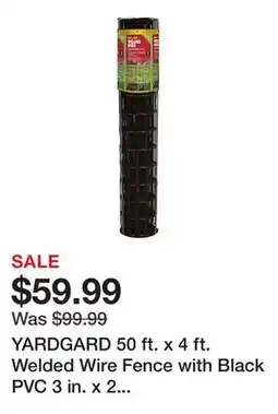 Tractor Supply Company YARDGARD 50 ft. x 4 ft. Welded Wire Fence with Black PVC 3 in. x 2 in. Mesh offer