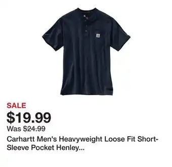 Tractor Supply Company Carhartt Men's Heavyweight Loose Fit Short-Sleeve Pocket Henley T-Shirt offer