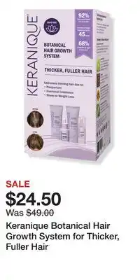 Ulta Beauty Keranique Botanical Hair Growth System for Thicker, Fuller Hair offer
