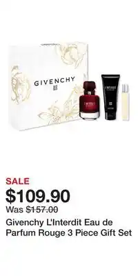 Ulta Beauty Givenchy L'Interdit Eau de Parfum Rouge 3 Piece Gift Set offer