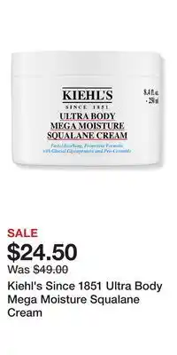 Ulta Beauty Kiehl's Since 1851 Ultra Body Mega Moisture Squalane Cream offer