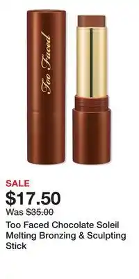 Ulta Beauty Too Faced Chocolate Soleil Melting Bronzing & Sculpting Stick offer