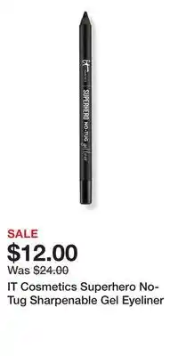 Ulta Beauty IT Cosmetics Superhero No-Tug Sharpenable Gel Eyeliner offer