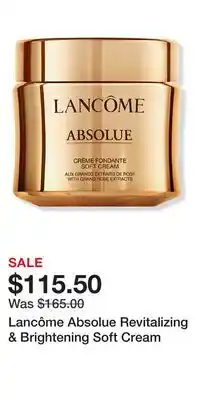 Ulta Beauty Lancôme Absolue Revitalizing & Brightening Soft Cream offer
