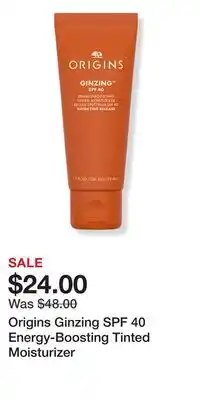Ulta Beauty Origins Ginzing SPF 40 Energy-Boosting Tinted Moisturizer offer