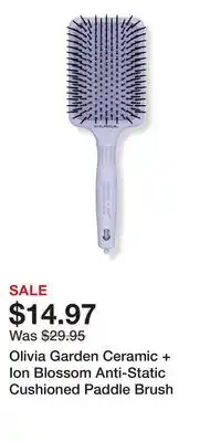 Ulta Beauty Olivia Garden Ceramic + Ion Blossom Anti-Static Cushioned Paddle Brush offer