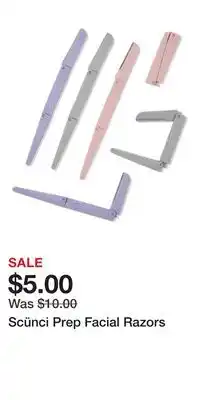 Ulta Beauty Scünci Prep Facial Razors offer