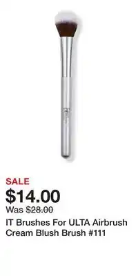 Ulta Beauty IT Brushes For ULTA Airbrush Cream Blush Brush #111 offer