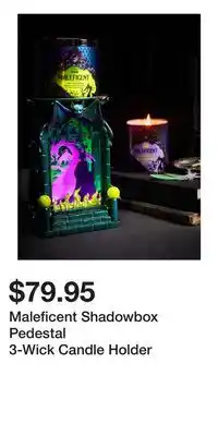 Bath & Body Works Maleficent Shadowbox Pedestal 3-Wick Candle Holder offer