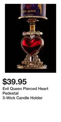 Bath & Body Works Evil Queen Pierced Heart Pedestal 3-Wick Candle Holder offer
