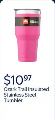 Walmart Ozark Trail 32 oz Insulated Stainless Steel Tumbler, Hot Pink offer