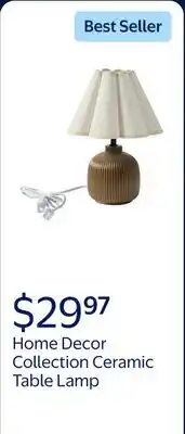 Walmart Home Decor Collection 12.5 Brown Ceramic Table Lamp offer