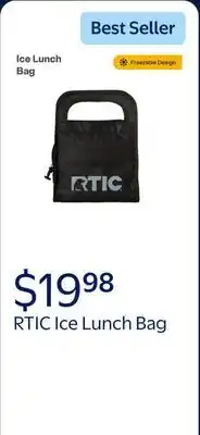 Walmart RTIC Ice Lunch Bag, Soft-Sided, Insulated Lunch Bag, Freezable, Collapsible, Black offer
